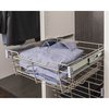 Hardware Resources Satin Nickel Closet Pullout Basket with Slides 16"Dx29"Wx17"H POB1-162917SN